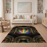 Rainbow Theater Arch Gold Area Rug