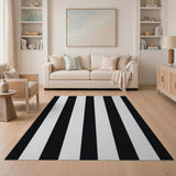 Stripe Black and White Bold Black White Vertical Stripe Area Rug