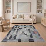 Abstract Geometric Overlapping Circles Rug