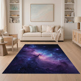 Purple Purple Nebula Cosmic Area Rug