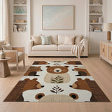 Adorable Bear Leaf Kids Area Rug