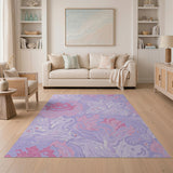 Abstract Area Purple Marble Swirl Abstract Area Rug