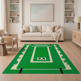 Kids Cartoon Playful Green Crocodile Cartoon Area Rug