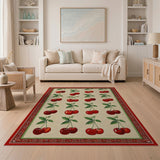 Fruit Pattern Cherry Fruit Pattern Area Rug