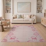 Blush Pink Scallop Seashell Area Rug