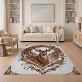 Vintage Spotted Deer Antler Area Rug
