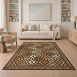 Heritage Tribal Tiki Diamond Pattern Rug