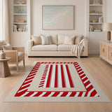 Candy Cane Stripe Red Area Rug