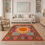 Radiant Sunburst Southwestern Area Rug