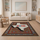 Texas 'HOME' Silhouette Traditional Persian Area Rug