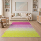 Pink to Yellow Halftone Dot Gradient Rug