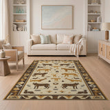 Southwestern African Big Cats Wildlife Rug