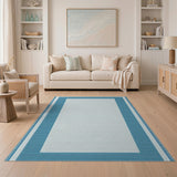 Blue Border Coastal Area Rug