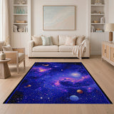 Vibrant Cosmic Nebula Space Area Rug