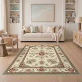 Floral Vintage Floral Beige Area Rug
