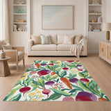Vibrant Vegetable Garden Washable Area Rug