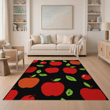 Fruit Pattern Red Apple Fruit Pattern Area Rug