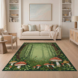 Enchanted Forest Mushroom Area Rug