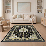 Black Gold Traditional Persian Area Rug