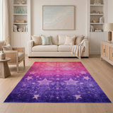 Starry Ombre Pink to Purple Area Rug