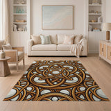Gold Celtic Knot Pearl Heritage Rug