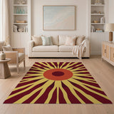 Radiant Sunburst Geometric Modern Area Rug