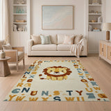 Cute Cartoon Lion Alphabet Kids Rug