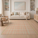 Geometric Modern Orange Grid Geometric Area Rug
