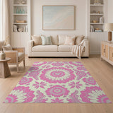 Ornate Pink Floral Vintage No. 2 Area Rug