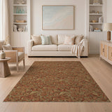 Brown and Tan Abstract Swirl Brown Tan Area Rug