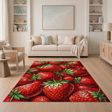 Vibrant Strawberry Cascade Area Rug