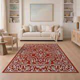 Elegant Red Traditional Persian Area Rug