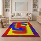 Vibrant Multi-color and Patterns Vibrant Multi-Color Geometric Modern Area Rug