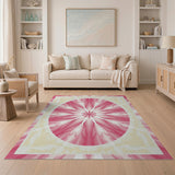 Pink Grapefruit Slice Area Rug