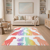 Rainbow Pets Kids Washable Area Rug