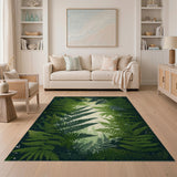 Green Lush Fern Glade Area Rug