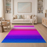 Vibrant Multi-Color Gradient Stripe Area Rug