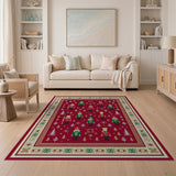 ODIKA Nutcracker Christmas Washable Area Rug - Low Pile Non-Slip Holiday Decor