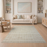 Beige Tonal Geometric Modern Area Rug