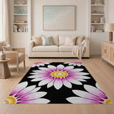 Pink Gerbera Daisy Floral Area Rug