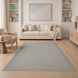 Beige Woven Grid Texture Beige and Neutral Area Rug