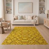 Shimmering Gold Geometric Modern Rug