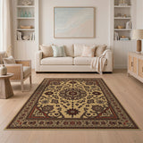 Ornate Persian Medallion Area Rug