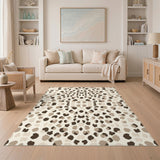 Brown Leopard Spot Washable Area Rug