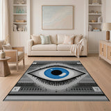 Mystical Blue Eye Tribal Area Rug