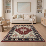 Red Medallion Persian Area Rug