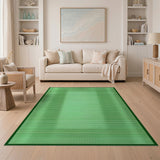 Green Vibrant Green Geometric Grid Area Rug