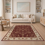 Red Floral Persian Red Area Rug