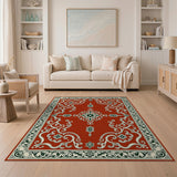 Ornate Red Persian Medallion No. 4 Area Rug