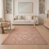 Southwestern Terracotta Diamond Geometric Southwestern Rug